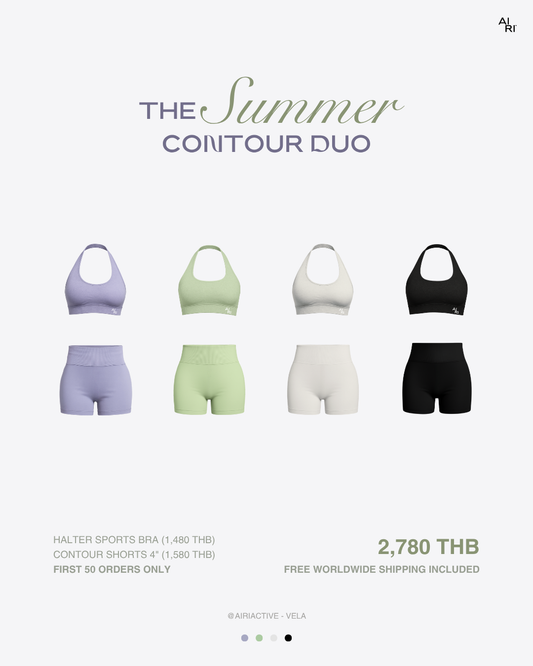VELA SUMMER CONTOUR DUO - Halter Bra & Contour Shorts 4"