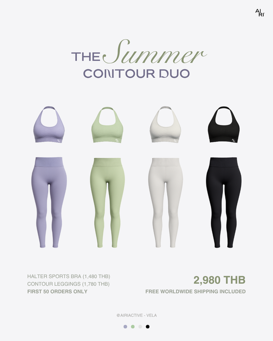 VELA SUMMER CONTOUR DUO - Halter Bra & Contour Leggings